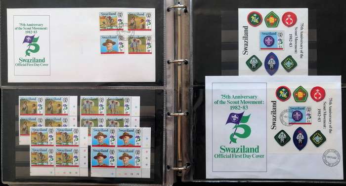 Swaziland 1980s Covers & Matching controls 50+ items in Binder album - see images
