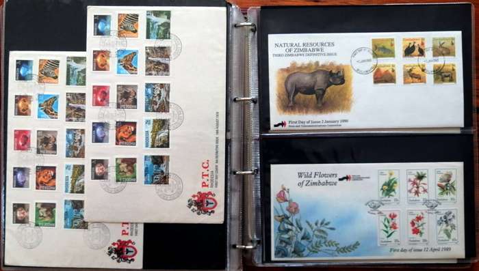 Zimbabwe & some Rhodesia covers x 70+ in Binder