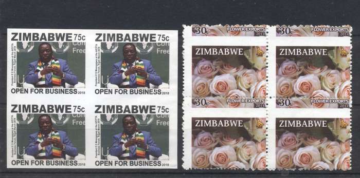 Zimbabwe 2 x nice varieties - Imperf Block & Large perf shift Block - Superb MNH