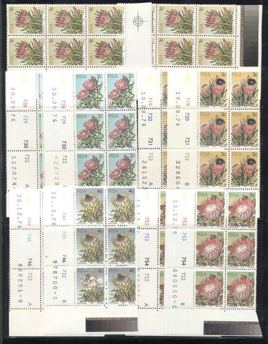 RSA Proteas Controls full sets of 17 in A & B + Coil strips - see 4 scans