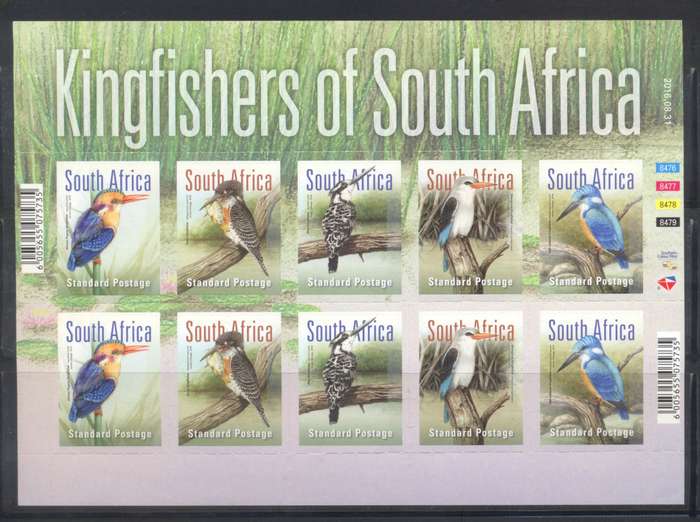 RSA 2016 Kingfishers Self Adhesive Sheetlet - Superb