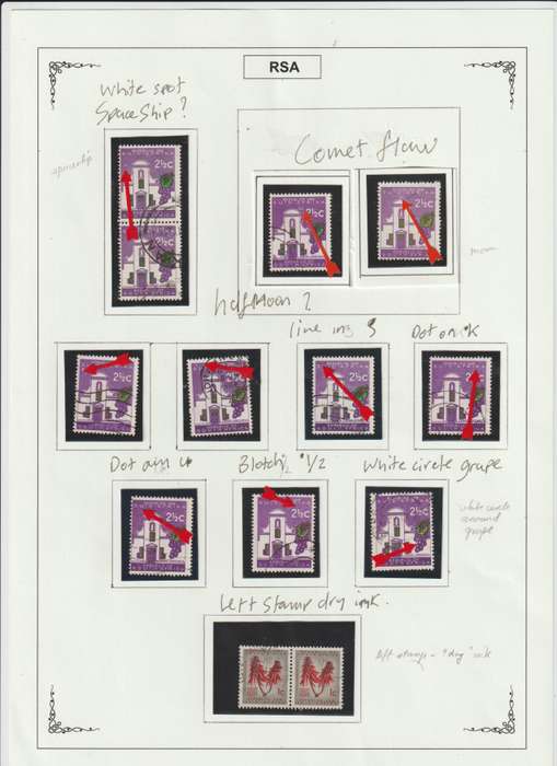 RSA 1961 - 1974 Singles, Control Blocks, Varieties, Printing errors. High CV. See Scans.