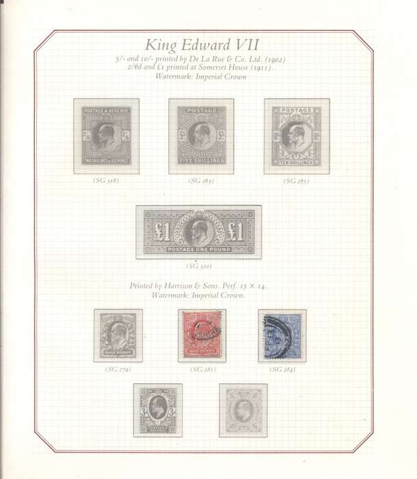 SCARCE S.G. "The Four Kings" collectors binder - partially complete -  with preprinted hinge pages