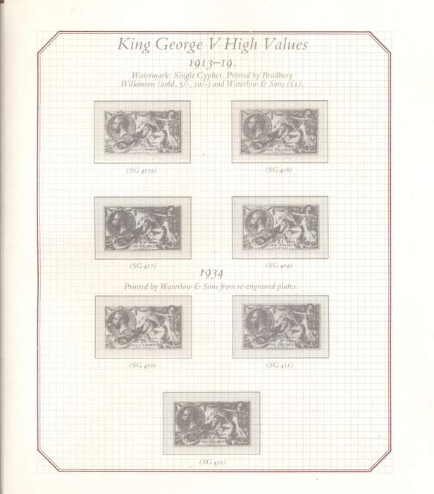 SCARCE S.G. "The Four Kings" collectors binder - partially complete -  with preprinted hinge pages
