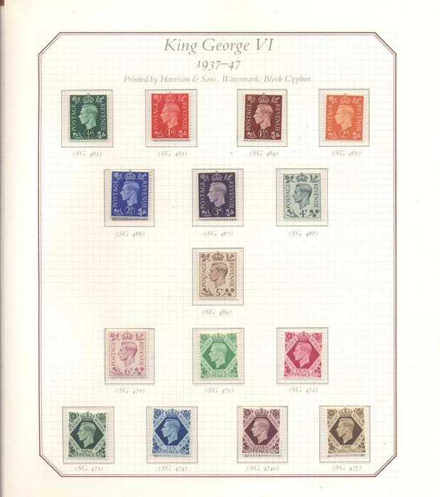SCARCE S.G. "The Four Kings" collectors binder - partially complete -  with preprinted hinge pages