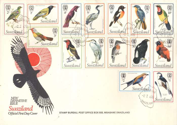 Swaziland 1969/1976 definitives covers