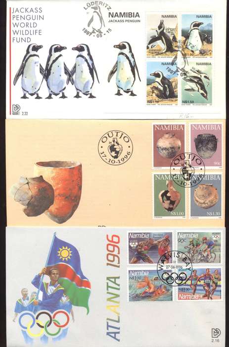 Namibia 25 x covers - fresh - see 8 scans