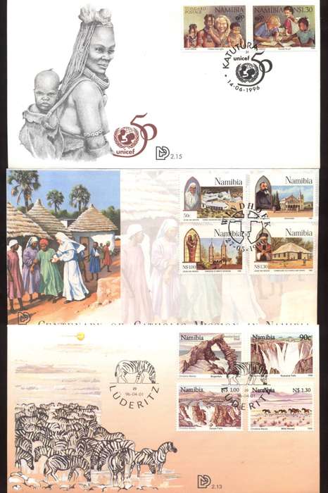 Namibia 25 x covers - fresh - see 8 scans