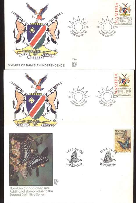Namibia 25 x covers - fresh - see 8 scans