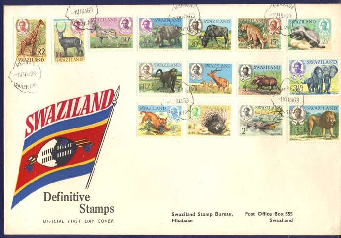 Swaziland 1969 Definitive issue cover