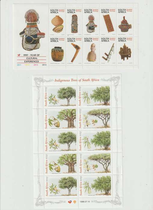 South Africa Mini Sheet, control blocks etc. **M. Good CV. See Scans.