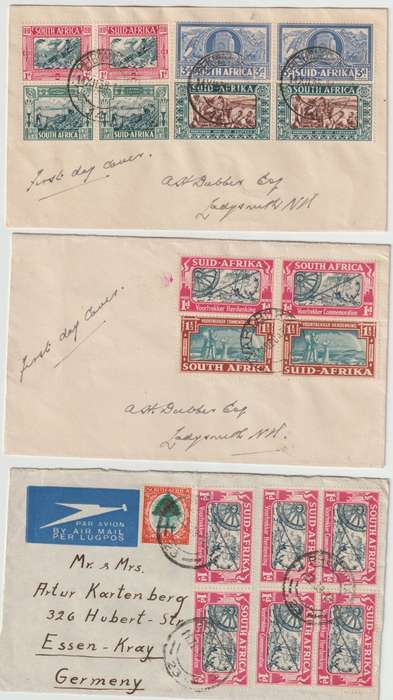 1937 -1939 South Africa covers. Missing hyphen variety on coronation cover. See Scans.