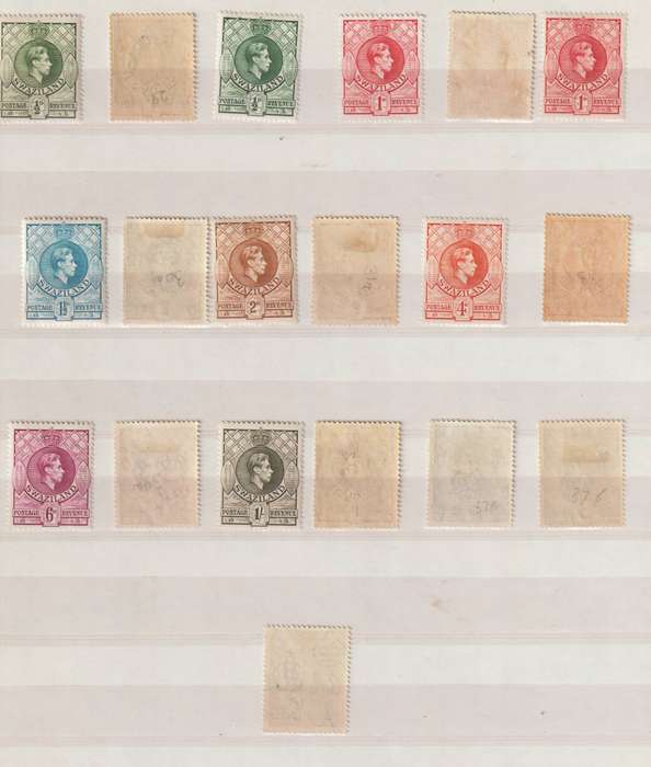 Swazieland 1933 - 1938 KGV, KGVI selection **m, *m Good CV. See Scans.