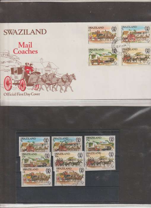 Swaziland 1900's FDC & Corresponding stamp selection **m, *m, u Lot 1. See Scans.