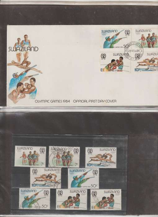 Swaziland 1900's FDC & Corresponding stamp selection **m, *m, u Lot 1. See Scans.