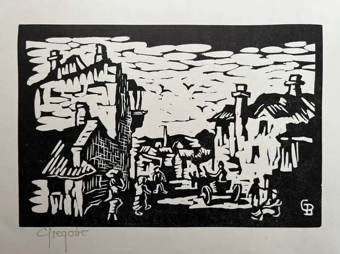 Gregoire Boonzaier- Signed Linocut