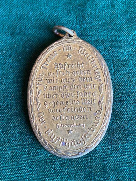 GERMAN PRUSSIAN WAR VETERANS MEDAL KYFFHAUSER 1914-1918