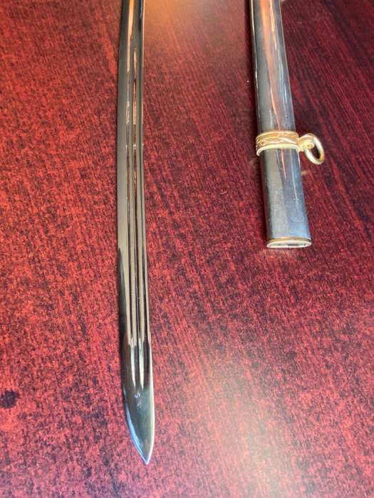 Post WW2 US Marine Corps Officers Sword and Scabbard by Officers Equipment U.S.M.C. Seria