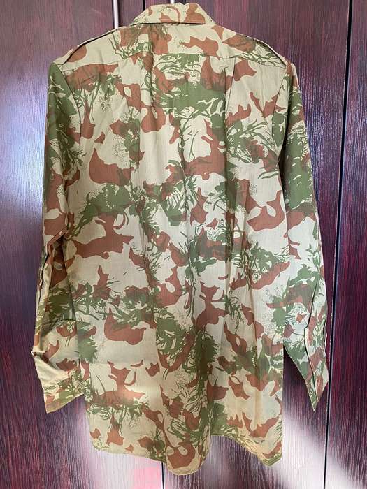 POLICE SPECIAL TASK FORCE 2ND PATTERN CAMO LONG SLEEVE SHIRT-SIZE XTRA LARGE-MEASURES 60 CM ARMPIT T