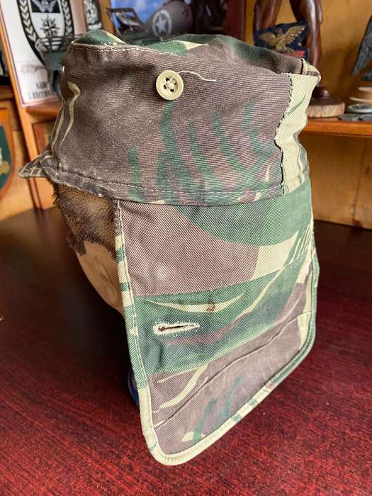 RHODESIAN CAMO FLAP CAP-BELONGED TO THE GUY IN THE PHOTO-UNFORTUNATELY I DO NOT HAVE HIS NAME-PICTUR