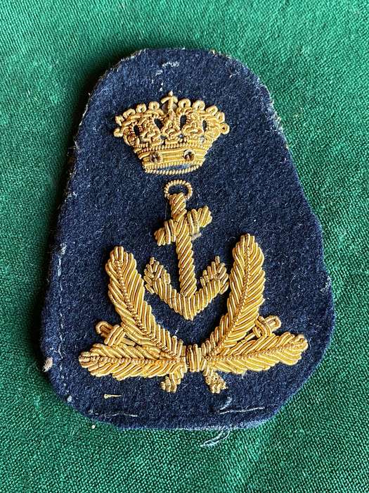 ROYAL DUTCH NAVY PETTY OFFICERS BULLION WIRE CAP BADGE-ORIGINAL-NETHERLANDS