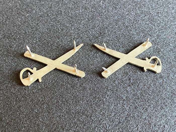 SA NAVY ADMIRAL RANK BADGES-EACH WITH 4 PINS