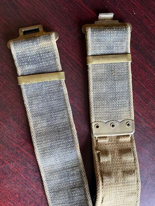 RHODESIAN STABLE BELT WITH BRASS BUCKLES AND CLIPS-EXTENDED LENGTH 104CM