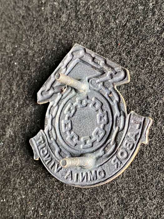 LOG COMMAND HQ CAP BADGE-WORN FROM 1987-2003- 2 X SCREW LUGS
