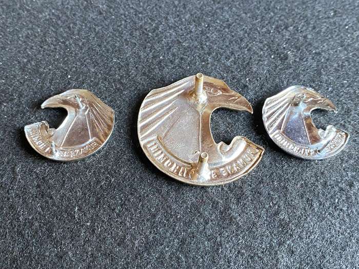 PERSONNEL SERVICES CORPS CAP AND COLLARS-CHROME-APPROVED 1980-LUGS + PINS COMPLETE