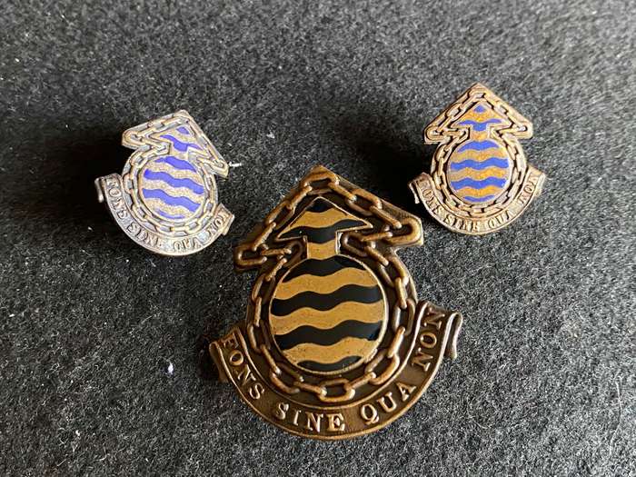ORDNANCE SERVICE CORPS CAP AND COLLARS POST 1970'S-LUGS PINS INTACT
