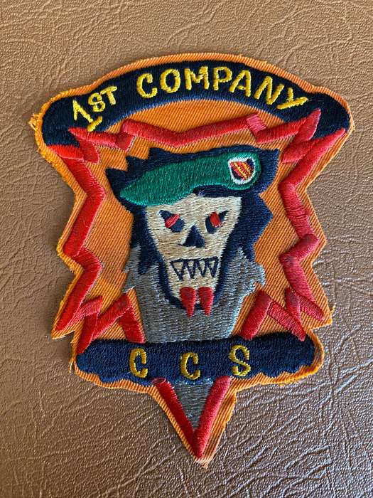 ORIGINAL VIETNAM WAR PERIOD-PATCH FOR THE 1ST COMPANY COMMAND AND CENTRAL SOUTH (CCS) A UNIT OF THE