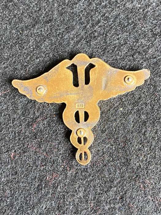 SAMS- SILVER (MARKED) DOCTOR'S BREAST BADGE- NO PINS