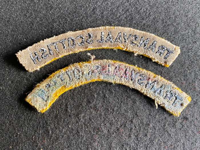 1ST BN. TRANSVAAL SCOTTISH TITLE PAIR-WORN FROM 1947-1990'S