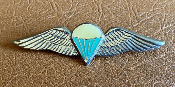 SADF PARATROOPER ADVANCED (CHROME) PARA WING- 2 PINS- FULL SIZE