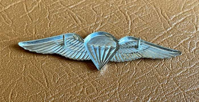 SADF PARATROOPER ADVANCED (CHROME) PARA WING- 2 PINS- FULL SIZE
