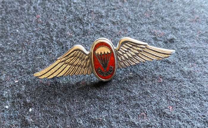 SADF FREE FALL PARATROOPER INSTRUCTOR- MESS DRESS WING- 2 PINS