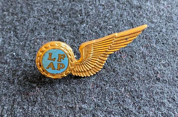 SAAF AIR PHOTOGRAPHER,MESS DRESS BREAST BADGE- GILT - 2 PINS