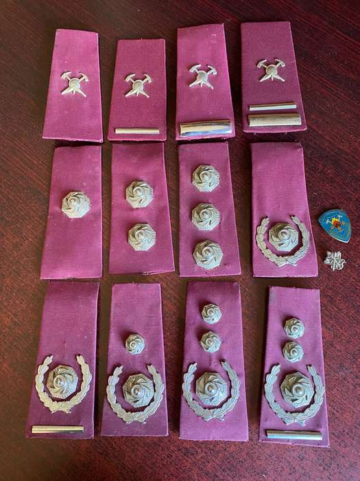VINTAGE JHB FIRE DEPARTMENT RANK BOARDS AND BADGES