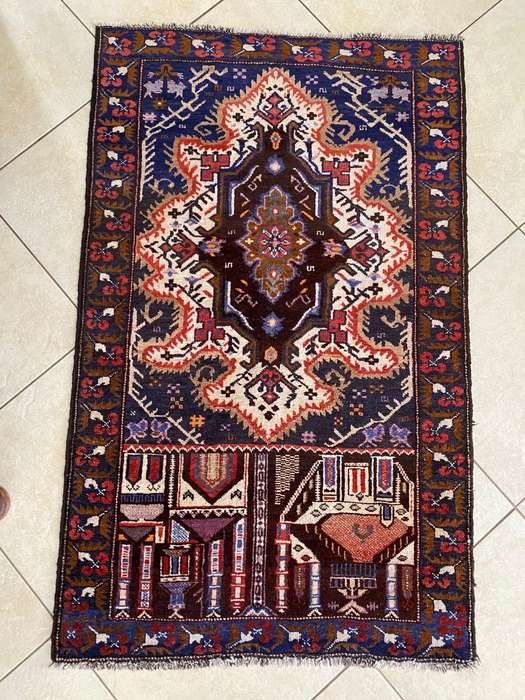 HAND KNOTTED BALUCHI PERSIAN CARPET-CONDITION UNUSED-MEASURES 148X92 CM