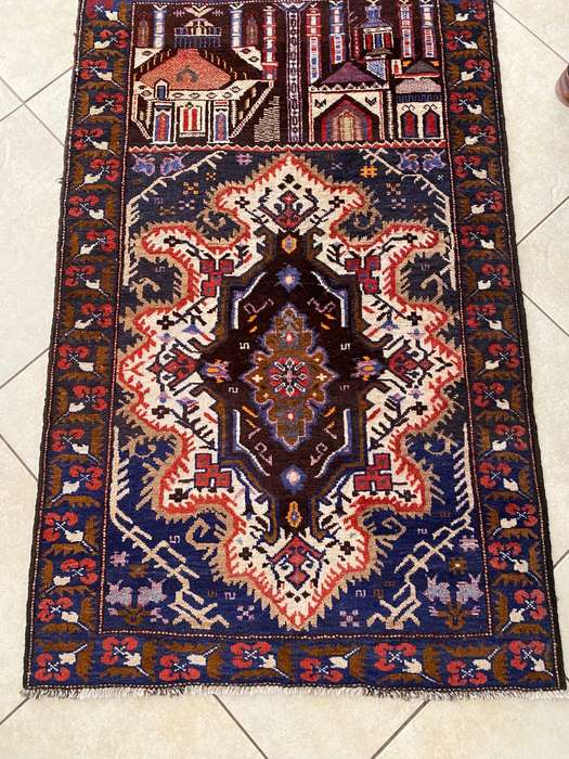 HAND KNOTTED BALUCHI PERSIAN CARPET-CONDITION UNUSED-MEASURES 148X92 CM