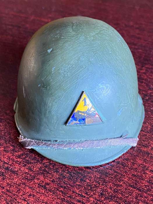 MINIATURE USA STEEL HELMET- MEASURES 85 X 70 MM