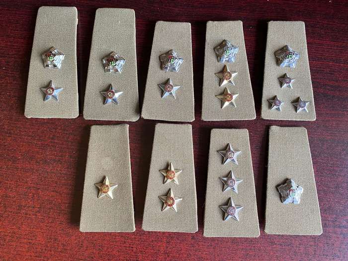 SELECTION OF SADF RANK BOARDS-WORN 1970'S-1996