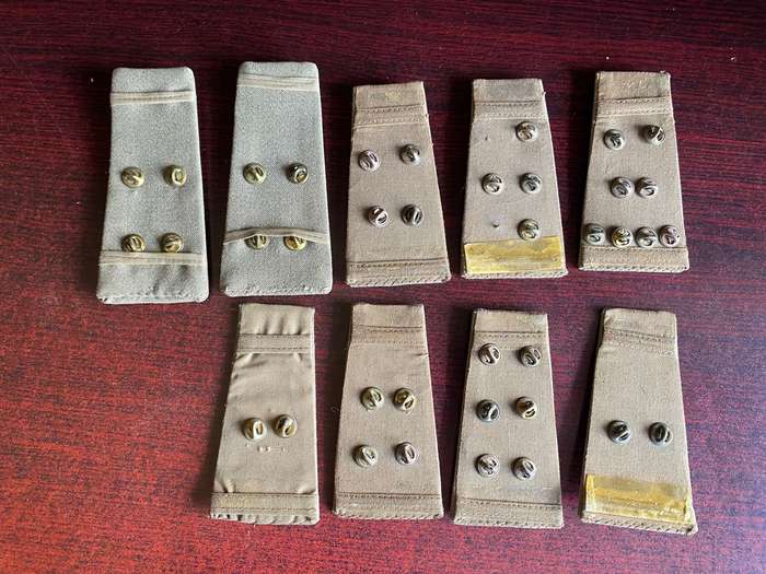 SELECTION OF SADF RANK BOARDS-WORN 1970'S-1996