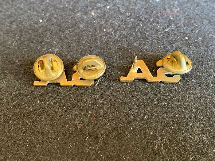 SA TITLE PAIR IN BRASS- PINS COMPLETE