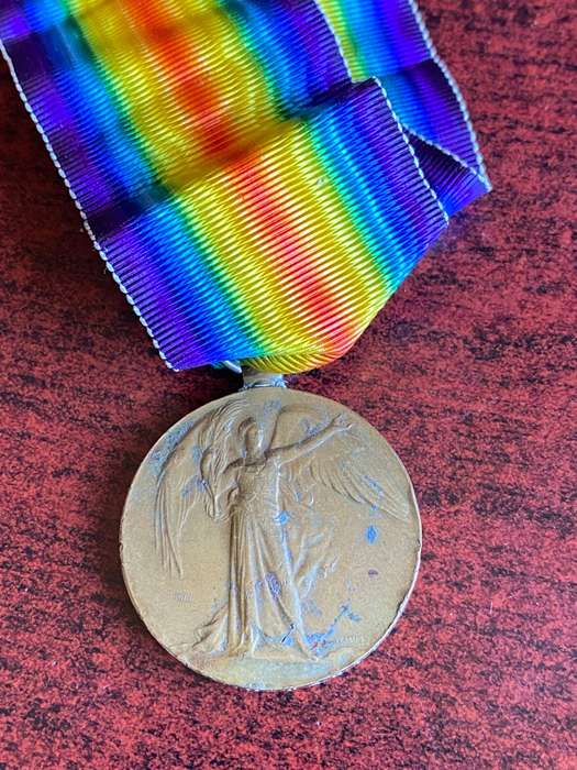 WW1 VICTORY MEDAL AWARDED TO DRIVER TOPHA TOFFIE 4888,CAPE AUXILIARY HORSE TRANSPORT COMPANY