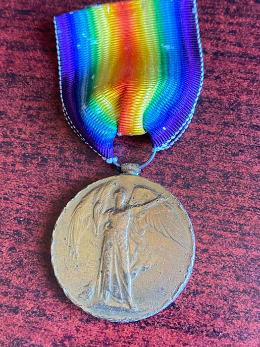 WW1 VICTORY MEDAL AWARDED TO BURGER JOHNSON VAN RENSBURG 9 Z.A.R.