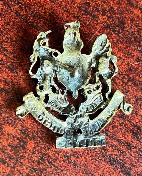 BECHUANALAND PROTECTORATE POLICE COLLAR BADGE- NO LUGS- WORN FROM 1934