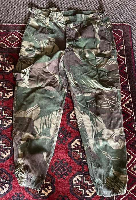 Rhodesian camo trousers, size 46, pipe length 75cm, reinforced back side.