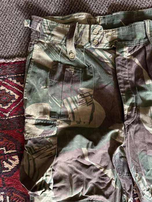 Rhodesian camo trousers, size 46, pipe length 75cm, reinforced back side.