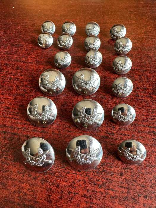 NAMIBIA ARMY TUNIC BUTTONS-CHROME